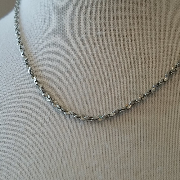 Sterling Silver Twisted Link Necklace - Picture 2 of 4
